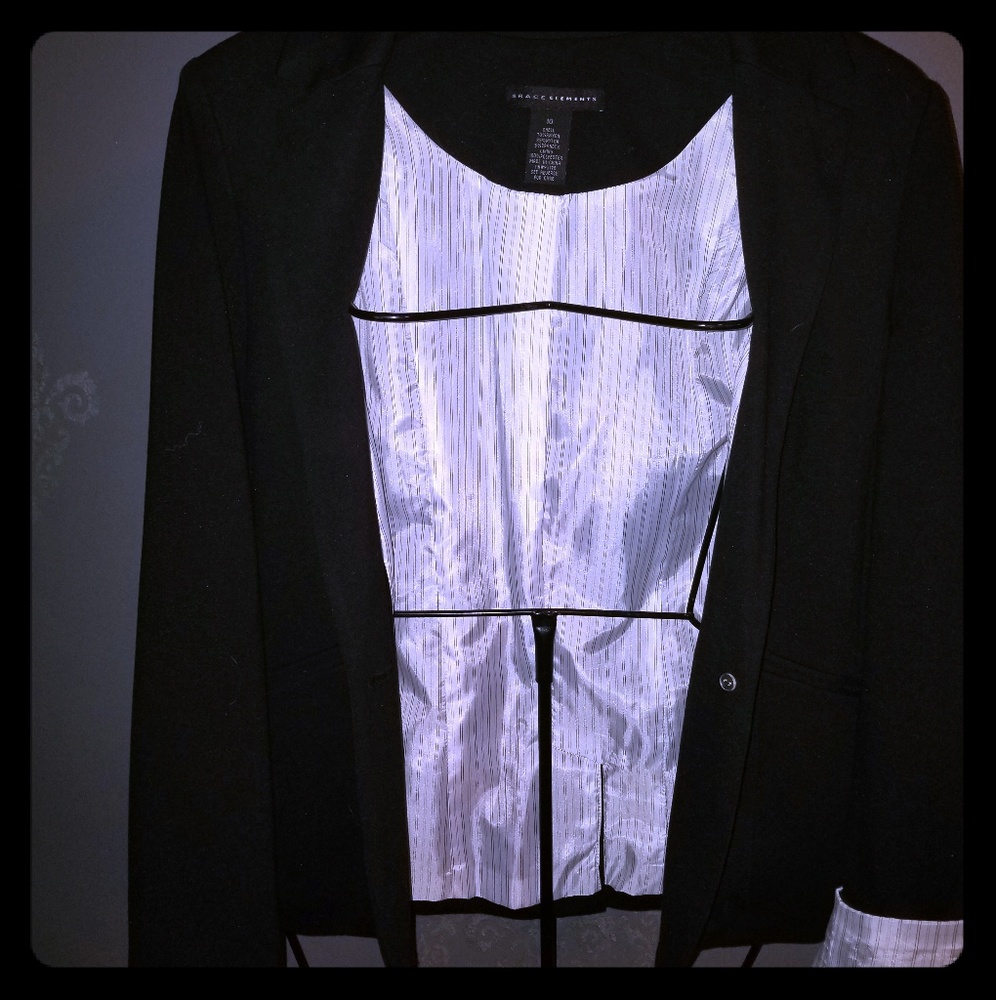 Grace Elements Black Rayon Blazer - image 1